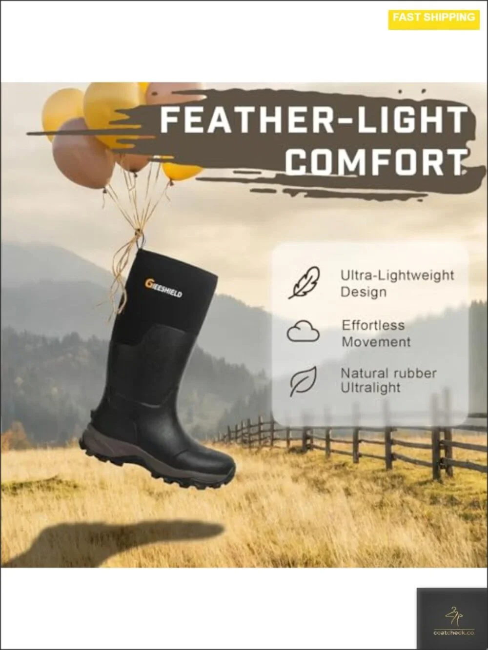 Ultra-Light Waterproof 6mm Neoprene Insulated Anti-Slip Rain & Hunting Boots